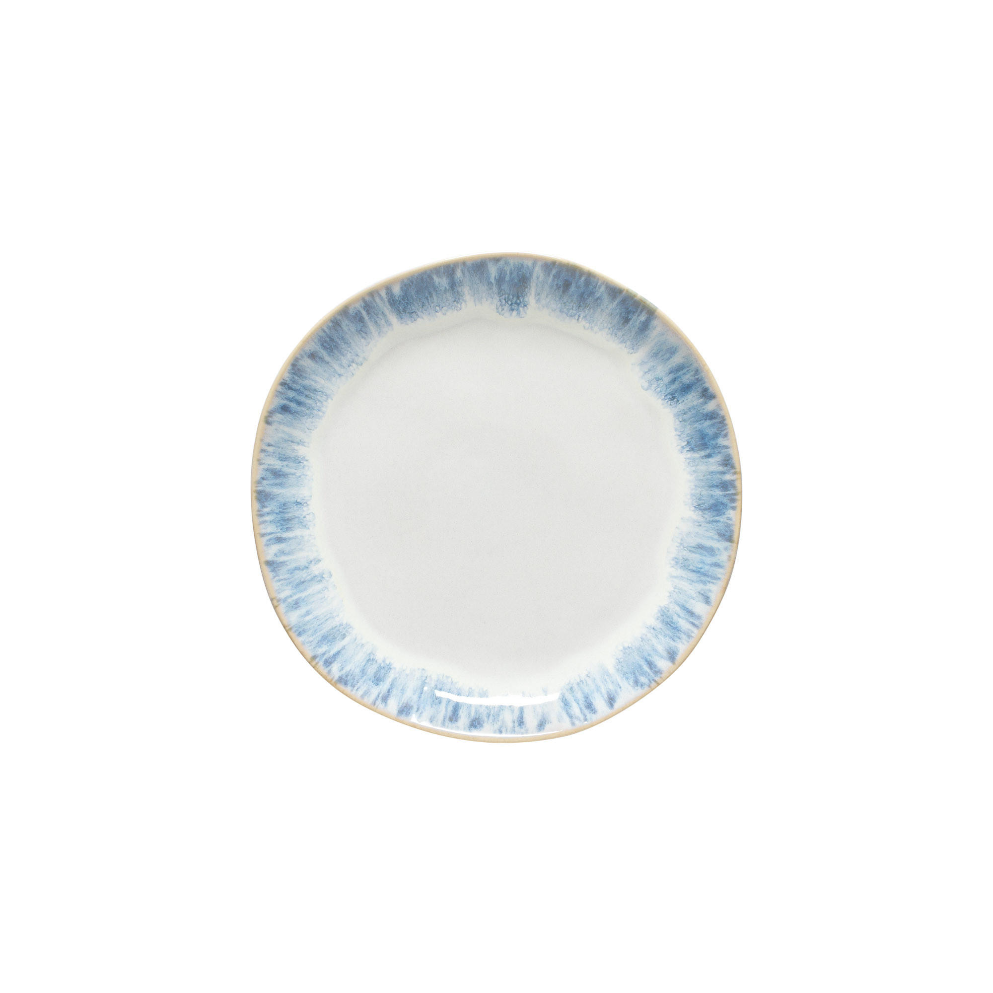 DESSERTTELLERSET Blau, Weiß Hochglanz 6-teilig 22 cm BRISA  - Blau/Weiß Hochglanz, Basics, Keramik (22cm) - Costa Nova