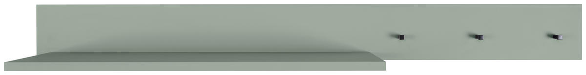POLICA ZIDNA  MIA  - zelena/antracit, Basics, drvni materijal/metal (136/14/20cm) - Jimmylee