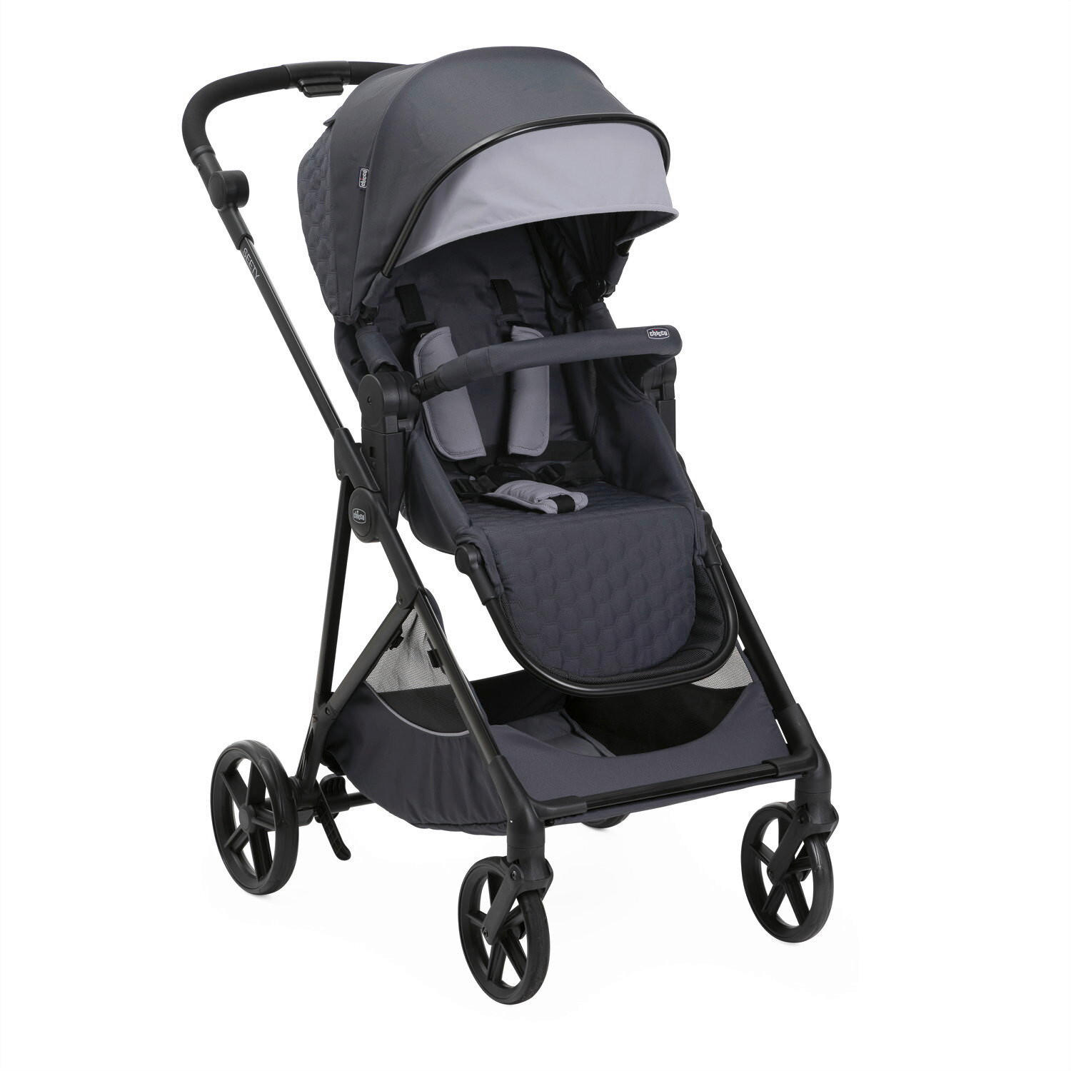 BUGGY SEETY  - Dunkelgrau/Schwarz, Basics, Textil/Metall (55/73/99-110cm) - Chicco