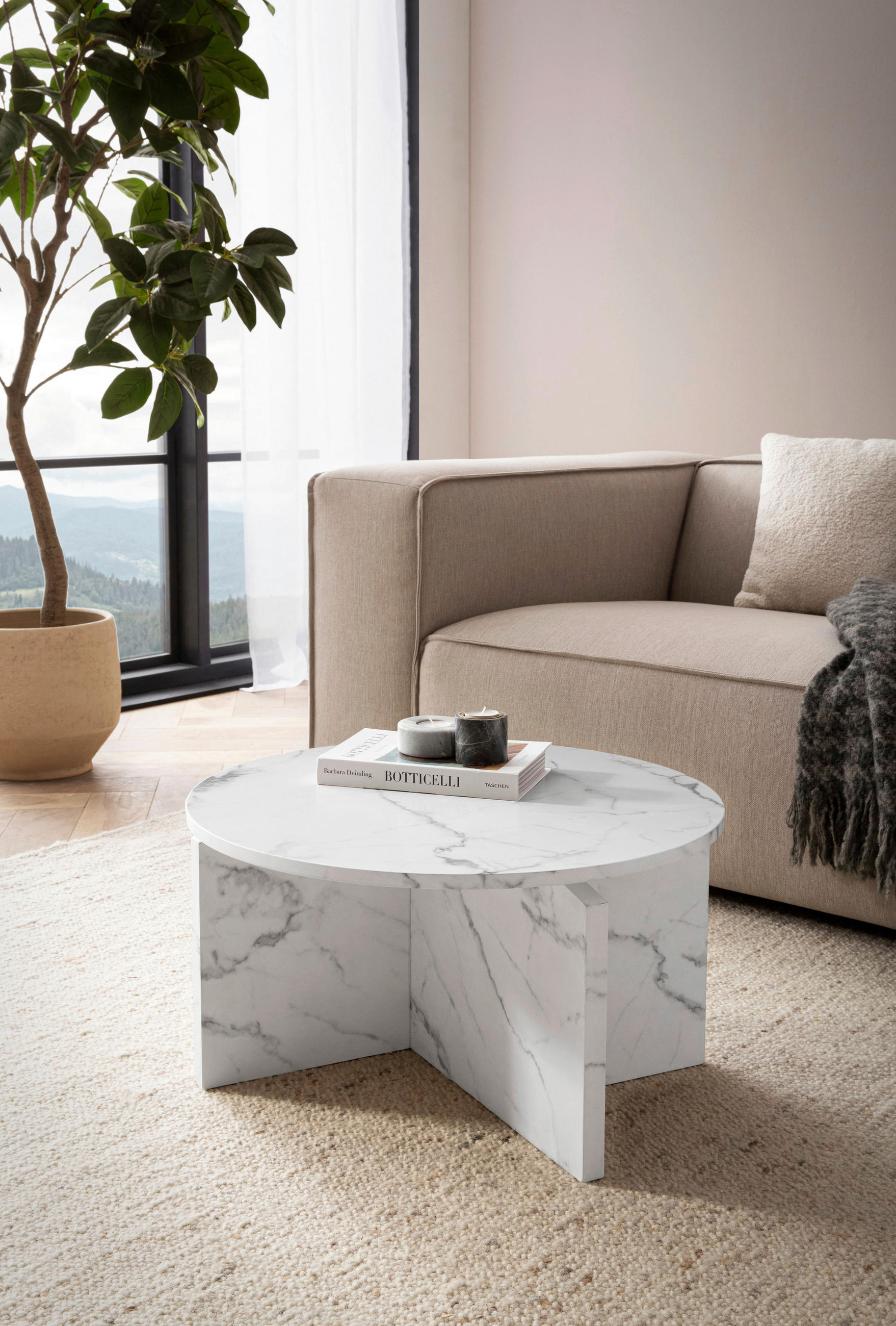 SOFFBORD i trämaterial 60/60/33 cm  - vit, Design, trämaterial (60/60/33cm) - Livetastic