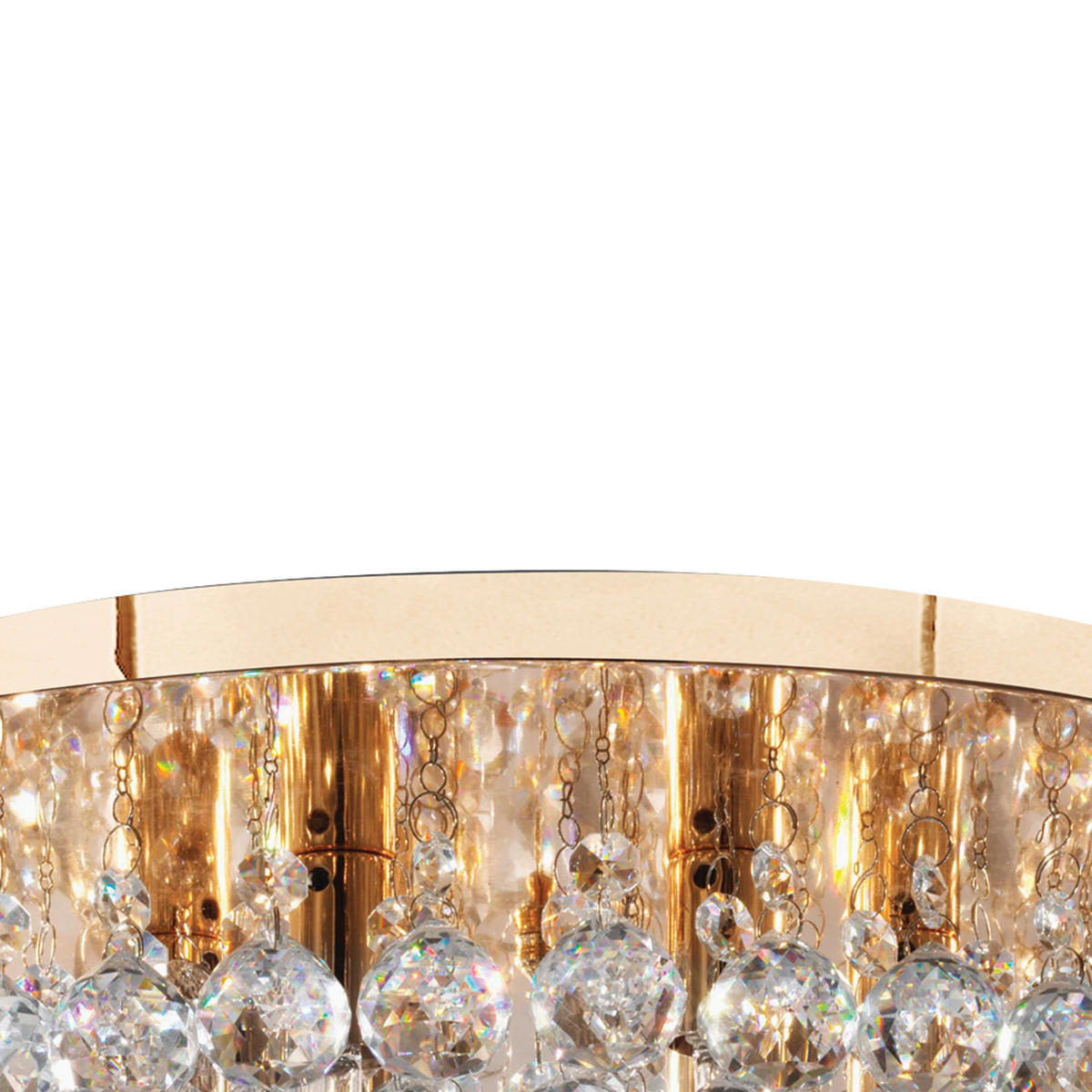 DECKENLEUCHTE  45/20 cm    - Goldfarben, KONVENTIONELL, Glas/Metall (45/20cm)