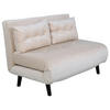 BÄDDSOFFA i textilväv cremefärgad  - cremefärgad, Design, metall/textil (120/88/80cm) - Livetastic