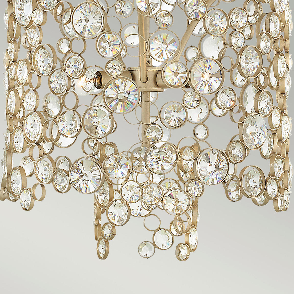 KRONLEUCHTER 61/50.9 cm    - Silberfarben, Konventionell, Glas/Metall (61/50.9cm) - Elstead Lighting