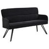 SITZBANK - Schwarz, MODERN, Textil/Metall (140/94/67cm) - MID.YOU