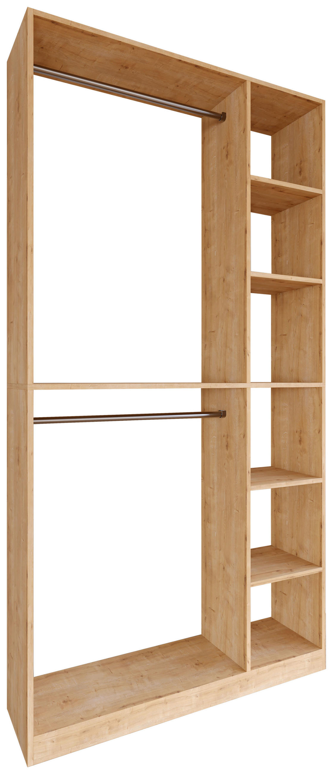 KLEIDERSCHRANK in Honigeiche  - Honigeiche, Design, Holzwerkstoff (110/211/35cm) - MID.YOU