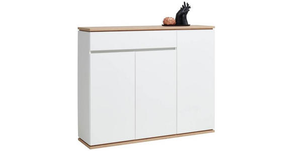 SCHUHSCHRANK 135/112/38 cm - Schwarz/Weiß, Design, Holzwerkstoff/Kunststoff (135/112/38cm) - Xora