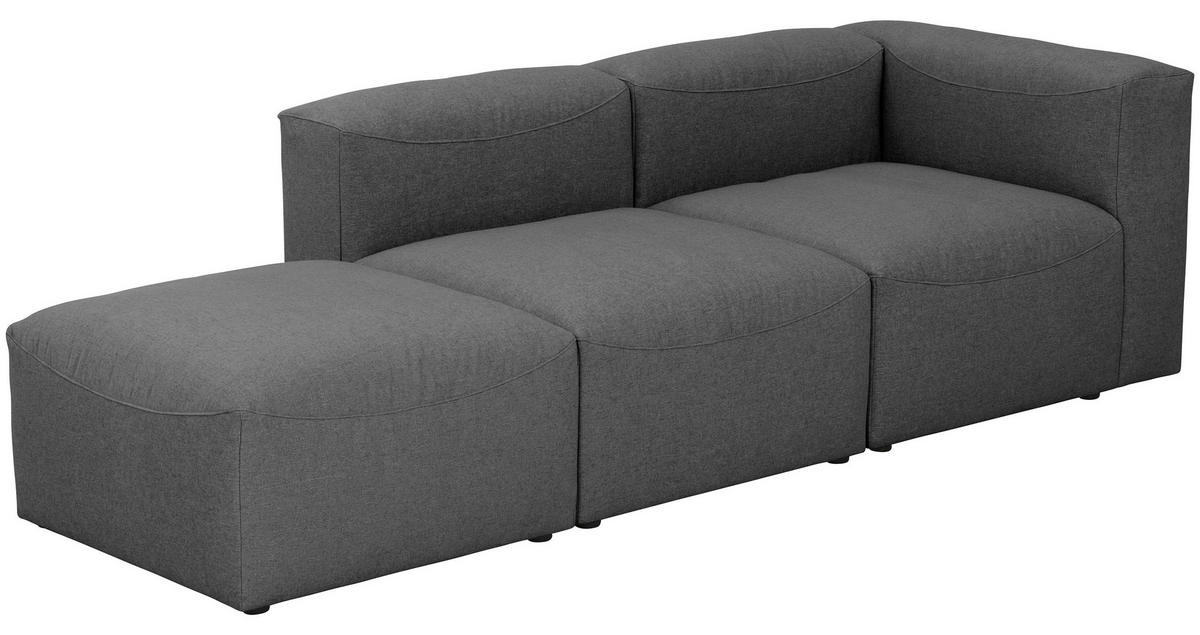 OTTOMANE LENA Anthrazit  - Anthrazit, Design, Kunststoff/Textil (250/73/100cm) - Max Winzer