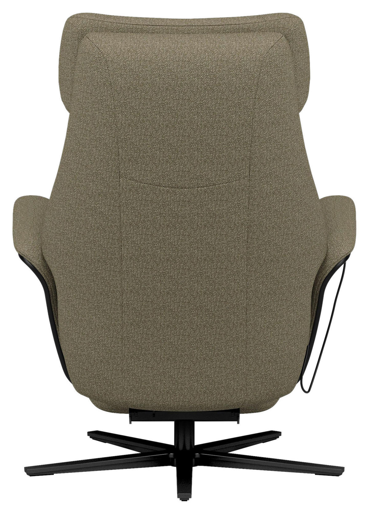 RELAXSESSEL Flachgewebe Relaxfunktion, Kopfteilverstellung, Fußteilverstellung, Rücken echt    - Schlammfarben/Schwarz, Design, Holz/Textil (86/116/87cm) - Stressless