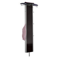 GARDEROBENPANEEL  in 63/192/26 cm  - Schwarz/Alufarben, Basics, Glas/Metall (63/192/26cm) - Moderano