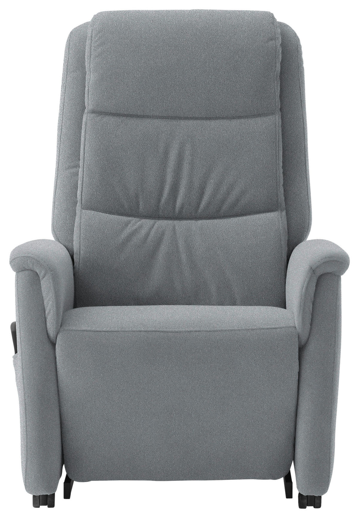 FERNSEHSESSEL Valdera  mit Relaxfunktion, Aufstehhilfe, Rücken echt Mikrofaser Hellgrau  - Hellgrau/Schwarz, KONVENTIONELL, Kunststoff/Textil (70/107/88cm) - Livetastic