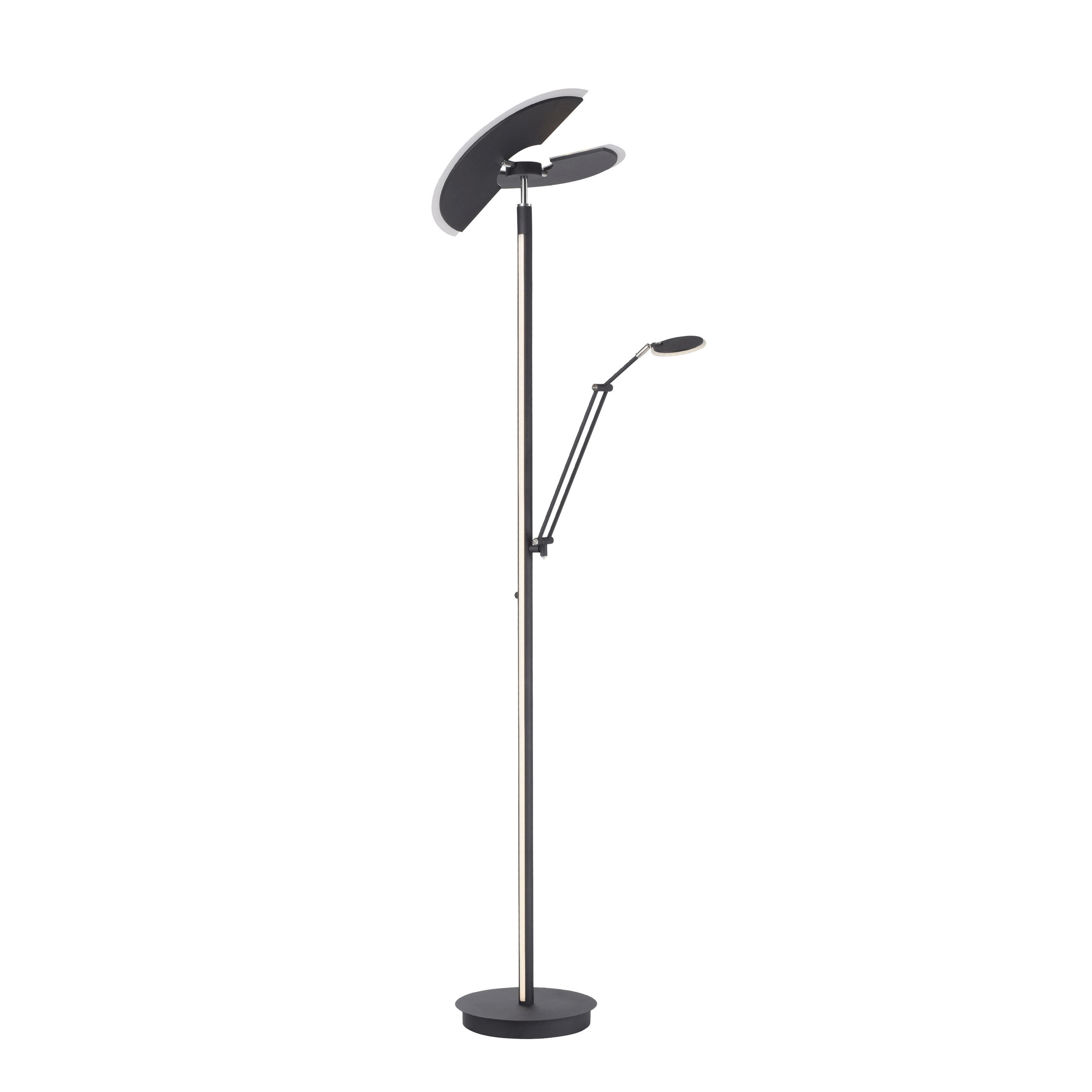 LED STOJACÍ LAMPA, 87/44/202 cm - antracitová, Design, kov/plast (87/44/202cm)