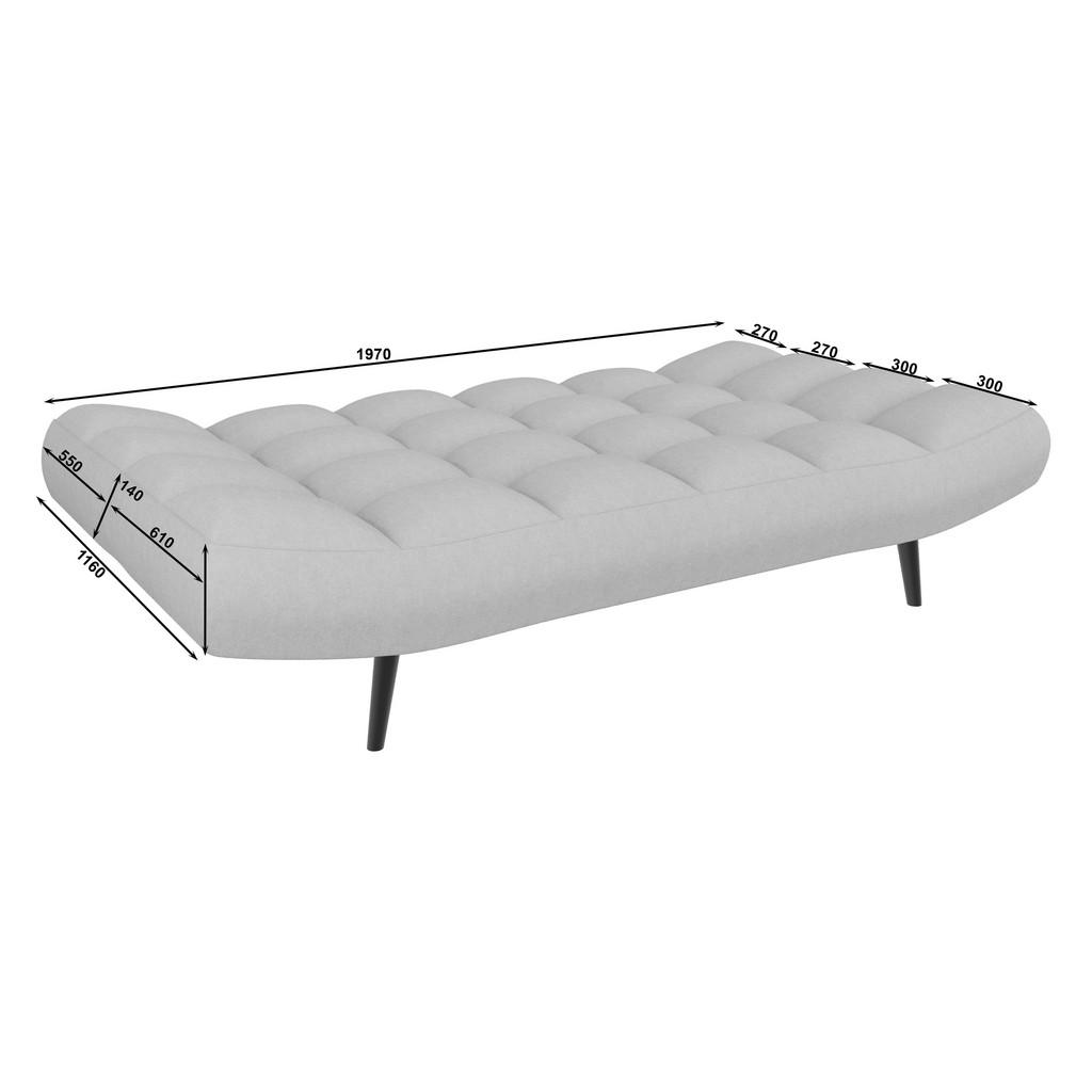 Thumbnail - Carryhome Schlafsofa, Braun, Textil, Buche, massiv, 2-Sitzer, 197x85x92 cm, Liegefunktion, Schlafen auf Sitzhöhe, Rücken...