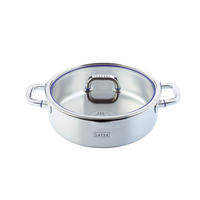 SERVIERPFANNE Lafer Pure 28 cm  - Edelstahlfarben, Basics, Glas/Metall (28cm) - Johann Lafer