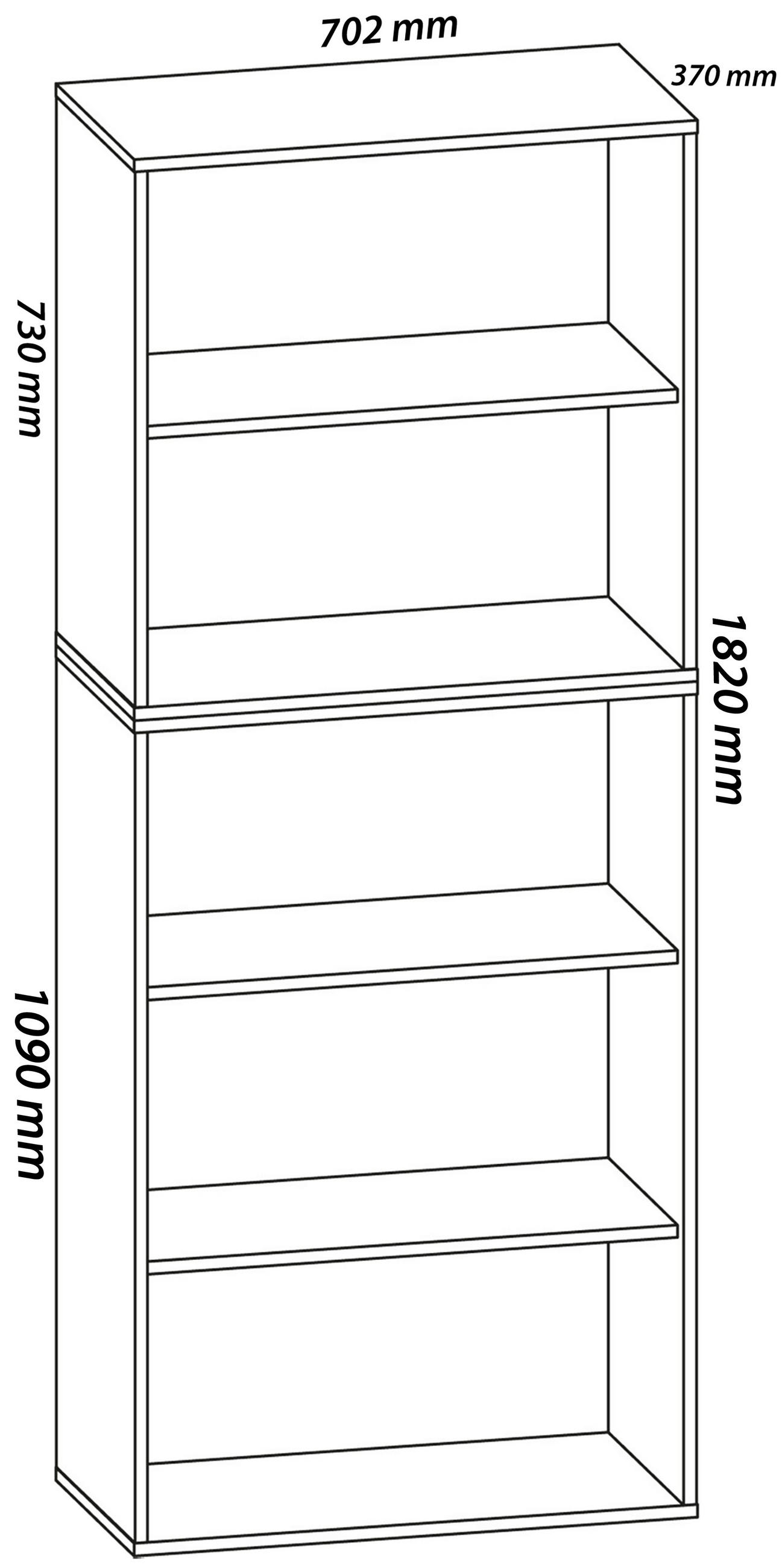 MULTISKÅP 70/178/37 cm  - Sonoma ek/svart, Design, trämaterial/plast (70/178/37cm) - MID.YOU