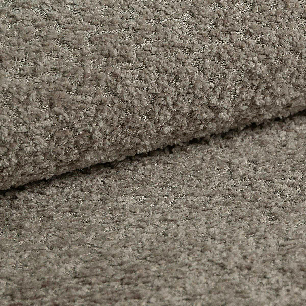 ECKSOFA in Chenille Taupe  - Taupe/Schwarz, Konventionell, Kunststoff/Textil (233/193cm) - Carryhome