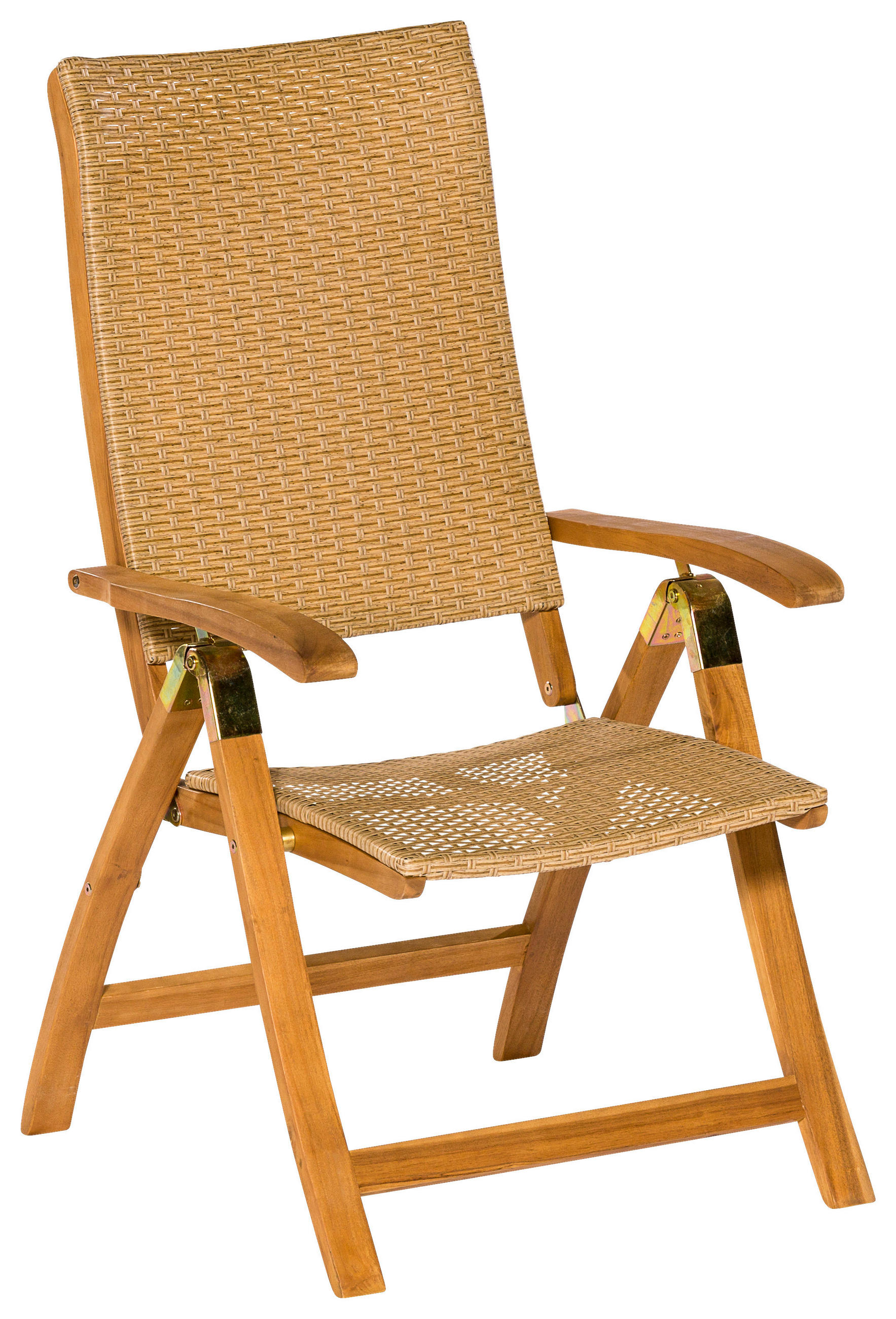GARTENKLAPPSESSEL Akazie Stahl Naturfarben  - Naturfarben, MODERN, Holz/Kunststoff (62/114/103cm) - Gardenson