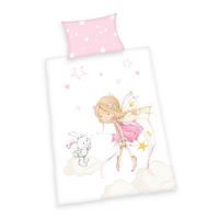 BABYBETTWÄSCHE Little Fairy 100/135 cm  - Hellrosa/Weiß, Basics, Textil (100/135cm) - baby best