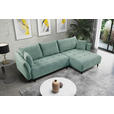 ECKSOFA Mintgrün Chenille  - Schwarz/Mintgrün, KONVENTIONELL, Holz/Textil (290/160cm) - Carryhome