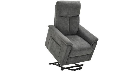 RELAXSESSEL Webstoff Relaxfunktion - Schwarz/Grau, KONVENTIONELL, Kunststoff/Textil (78/110/93cm) - Cantus
