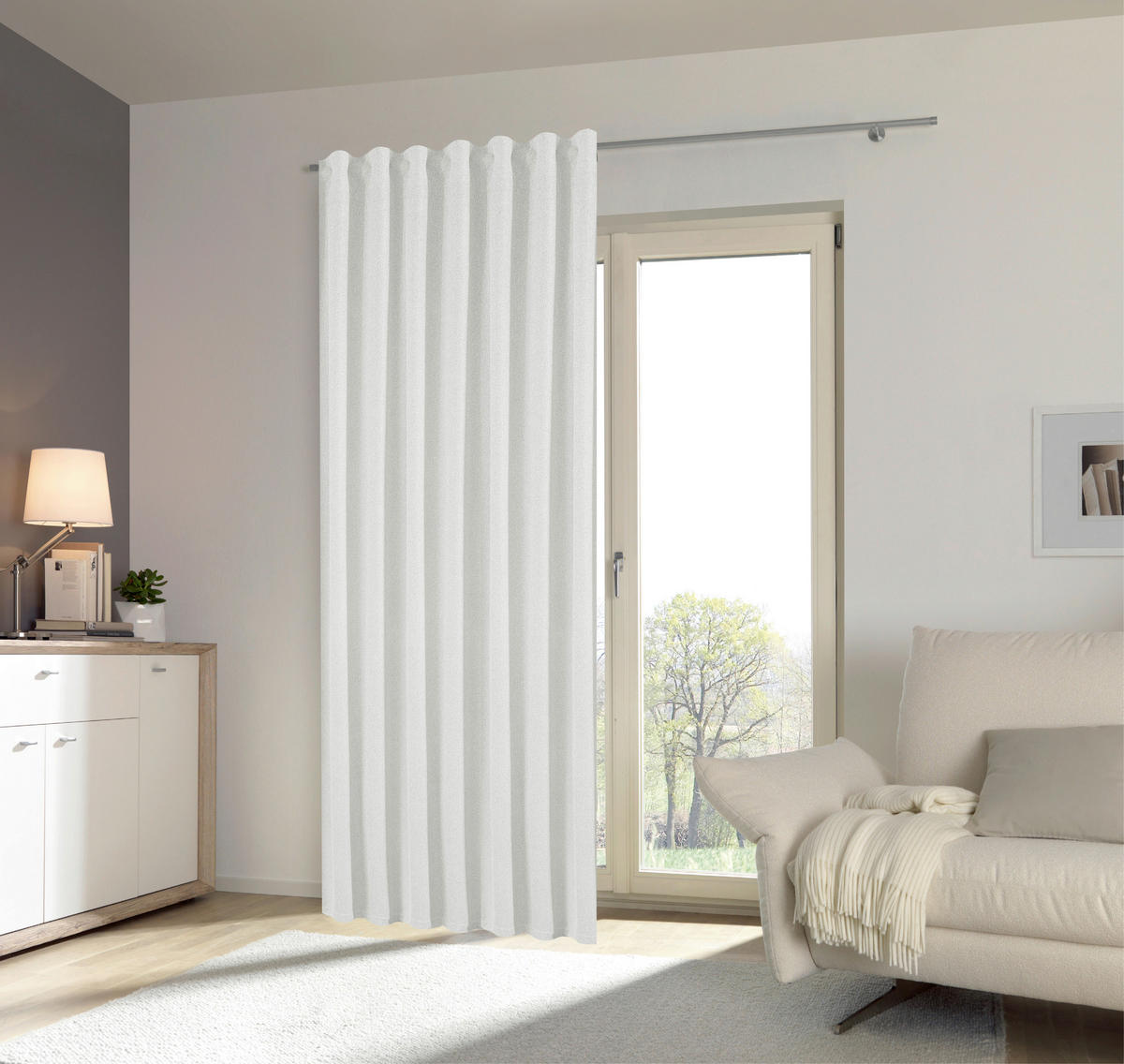 ZAVJESA ZA ZAMRAČIVANJE bijela  140/260 cm  - bijela, Basics, tekstil (140/260cm) - Esposa