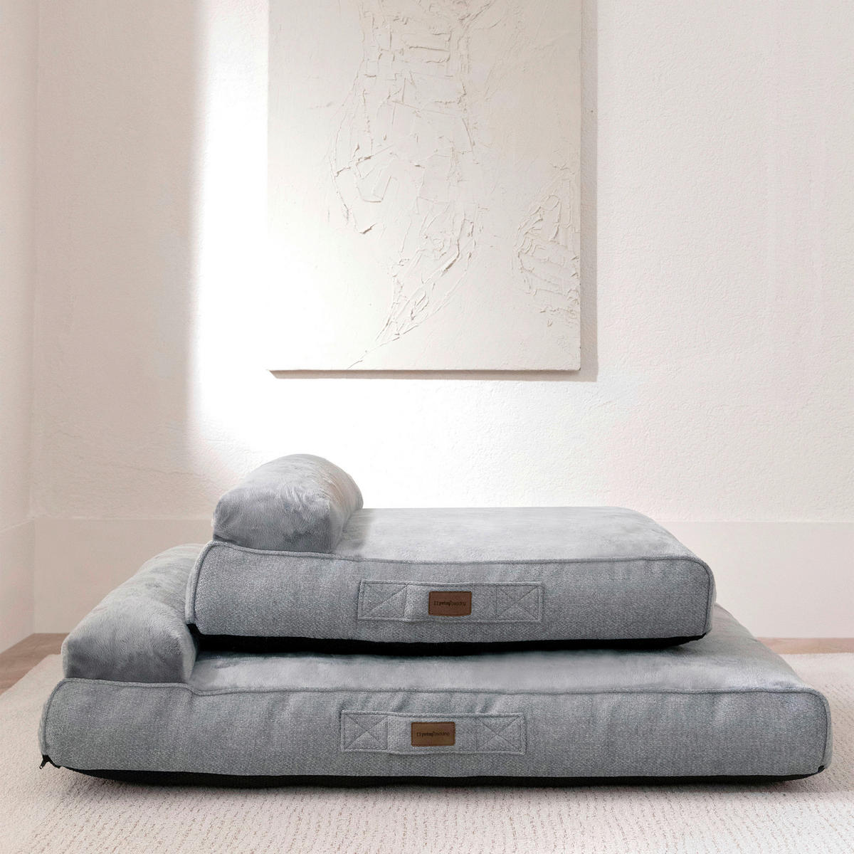 HUNDEBETT - Grau, Basics, Textil (110/80cm) - Yatas