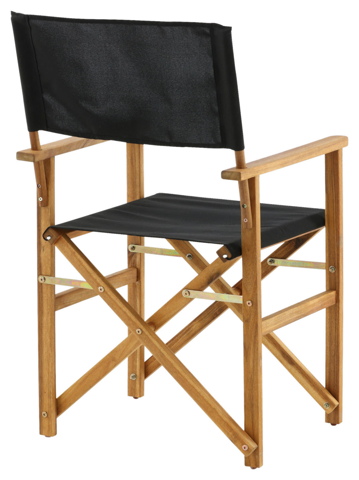 KLAPPSTUHL Textilgeflecht Akazie massiv Schwarz, Akaziefarben  - Schwarz/Akaziefarben, KONVENTIONELL, Holz/Textil (53/90/55cm) - Gardenson