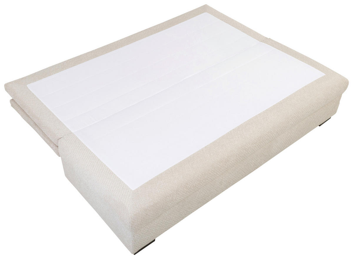 SCHLAFSOFA  mit Liegefunktion, Schlafen auf Sitzhöhe, Rücken echt Struktur Beige  - Beige/Schwarz, KONVENTIONELL, Kunststoff/Textil (195/93/83cm) - Carryhome
