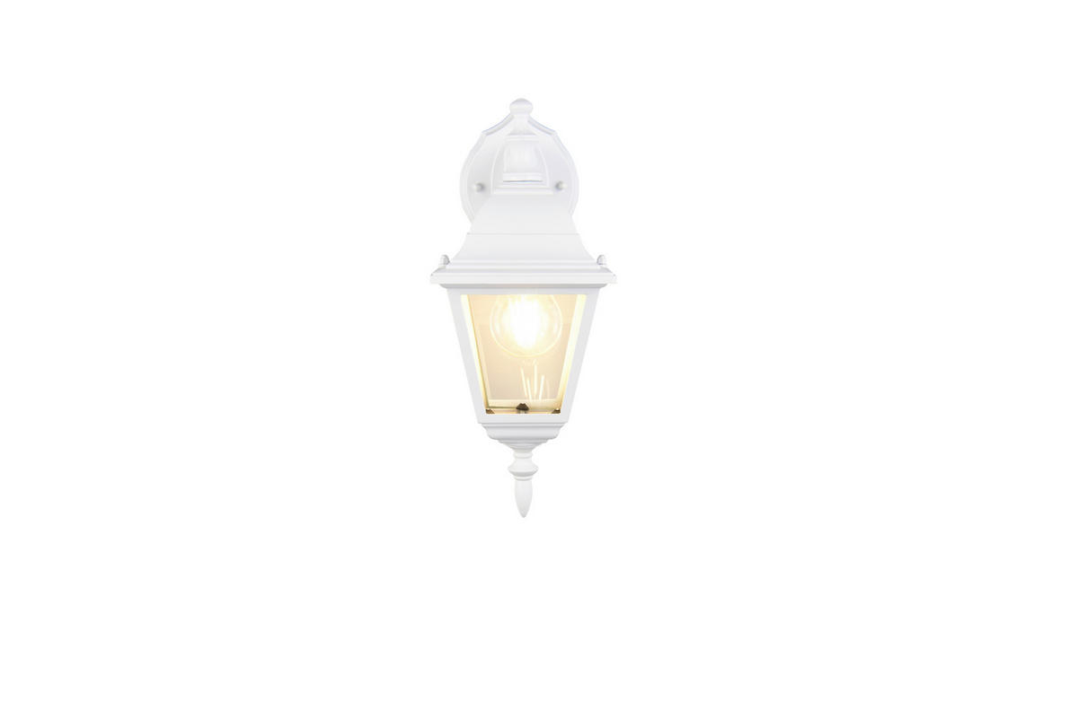 AUßENWANDLEUCHTE Livenza 14/34/19 cm  - Klar/Weiß, KONVENTIONELL, Glas/Metall (14/34/19cm) - Trio Leuchten