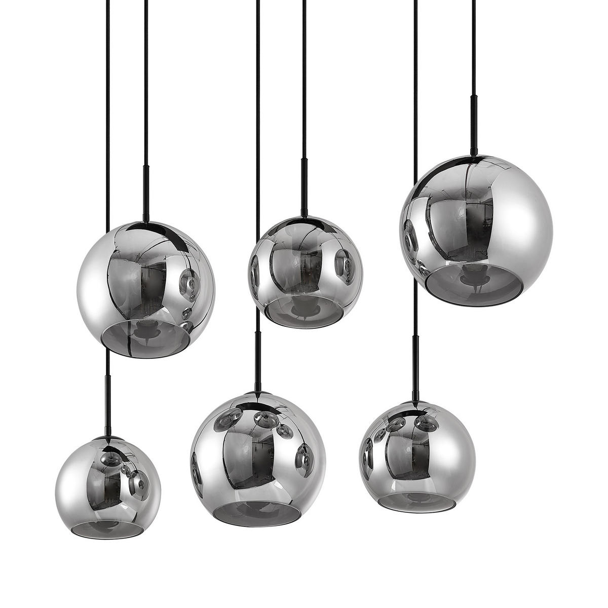 HÄNGELEUCHTE Amelie 97,5/42,5/150 cm   - Grau, Basics, Glas/Metall (97,5/42,5/150cm) - Novel