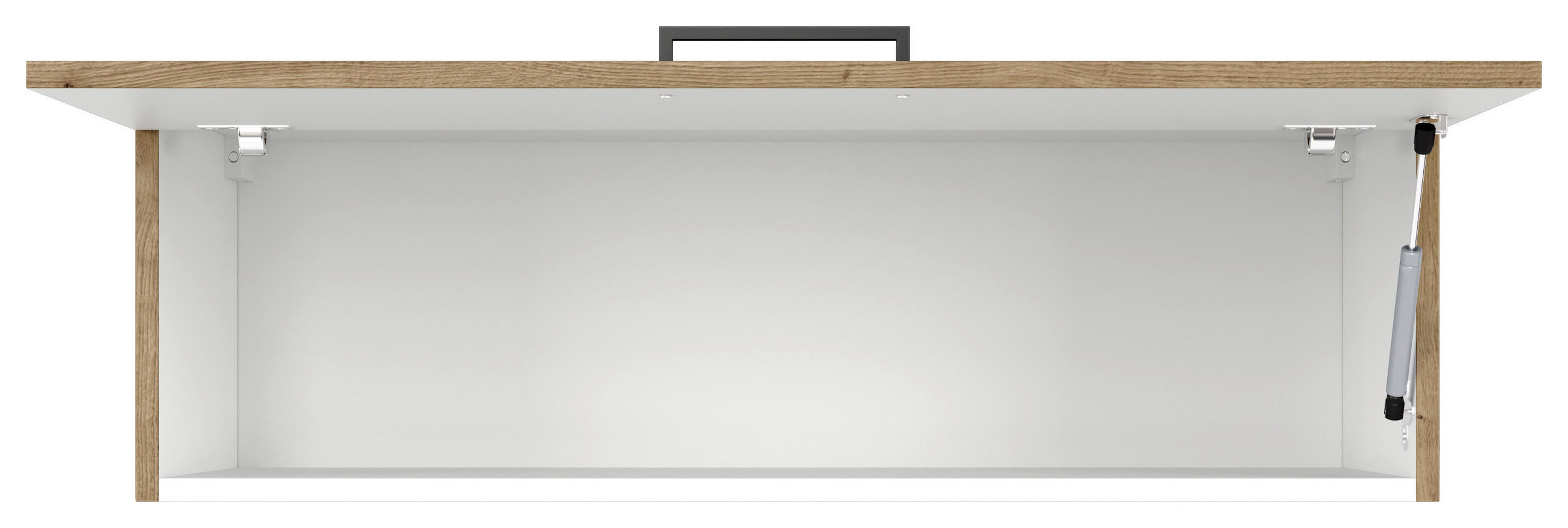 KÜCHENOBERSCHRANK 100/32/32 cm  in Eiche Artisan  - Schwarz/Eiche Artisan, KONVENTIONELL, Holzwerkstoff/Metall (100/32/32cm) - FlexWell