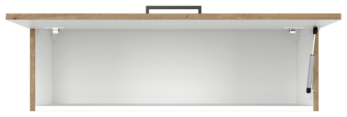 KÜCHENOBERSCHRANK 100/32/32 cm  in Eiche Artisan  - Schwarz/Eiche Artisan, KONVENTIONELL, Holzwerkstoff/Metall (100/32/32cm) - FlexWell