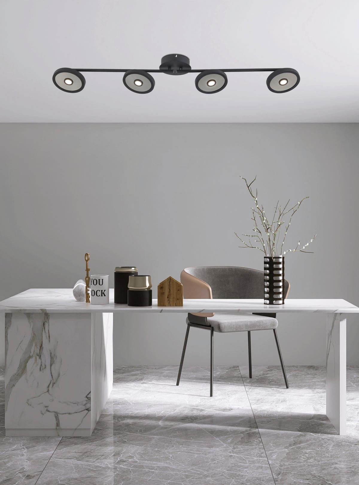 LED-STRAHLER 128/17/14 cm   - Schwarz, LIFESTYLE, Kunststoff/Metall (128/17/14cm) - Novel
