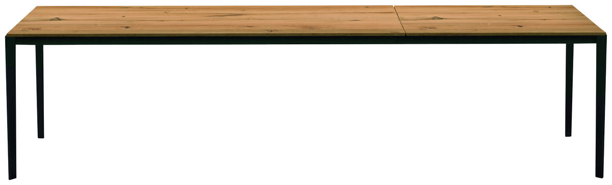 ESSTISCH in Holz, Metall 160-260/100/75 cm  - Wildeiche/Schwarz, Design, Holz/Metall (160-260/100/75cm) - TEAM 7