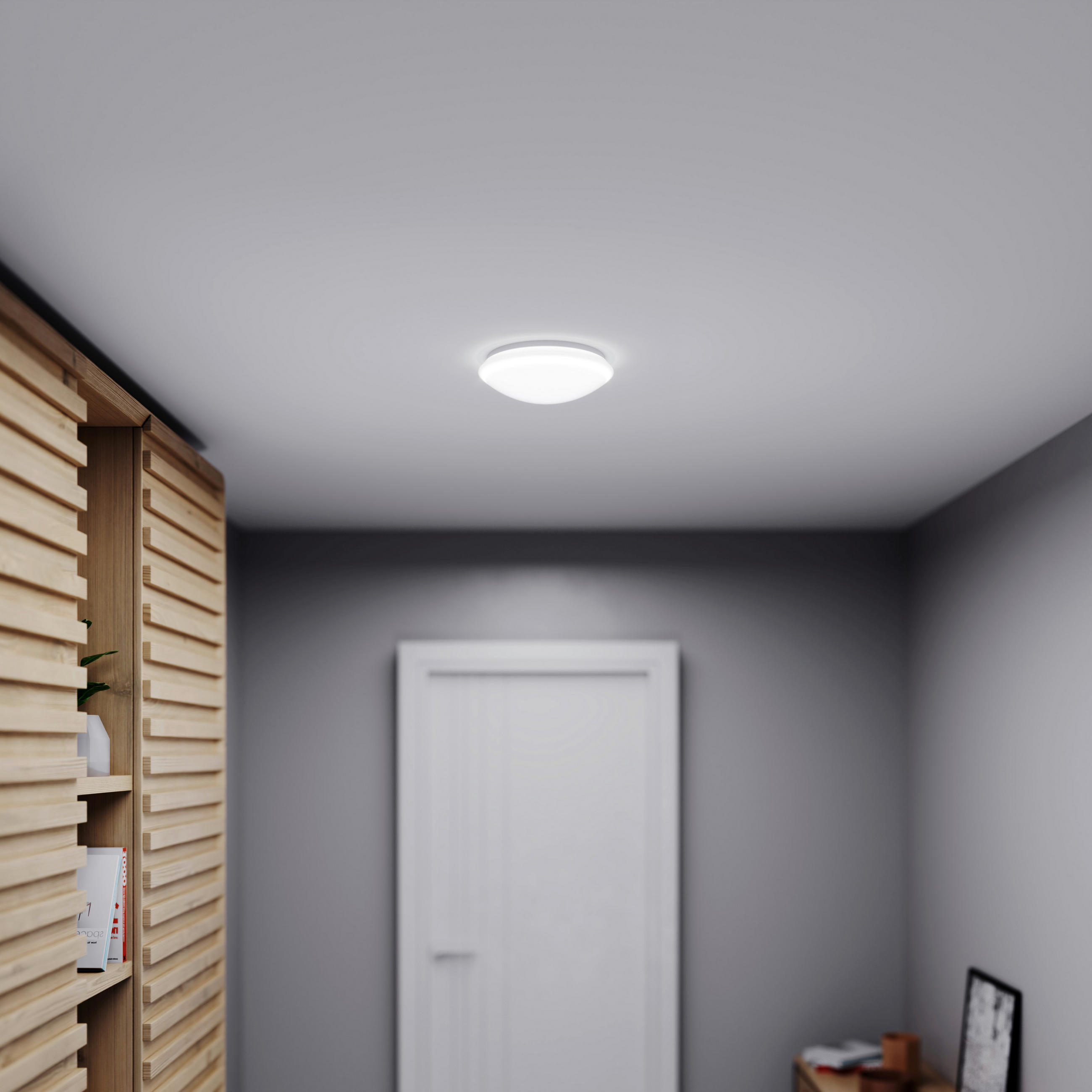 LED-DECKENLEUCHTE 27,5/9,5 cm   - Weiß, Design, Glas (27,5/9,5cm) - Steinel