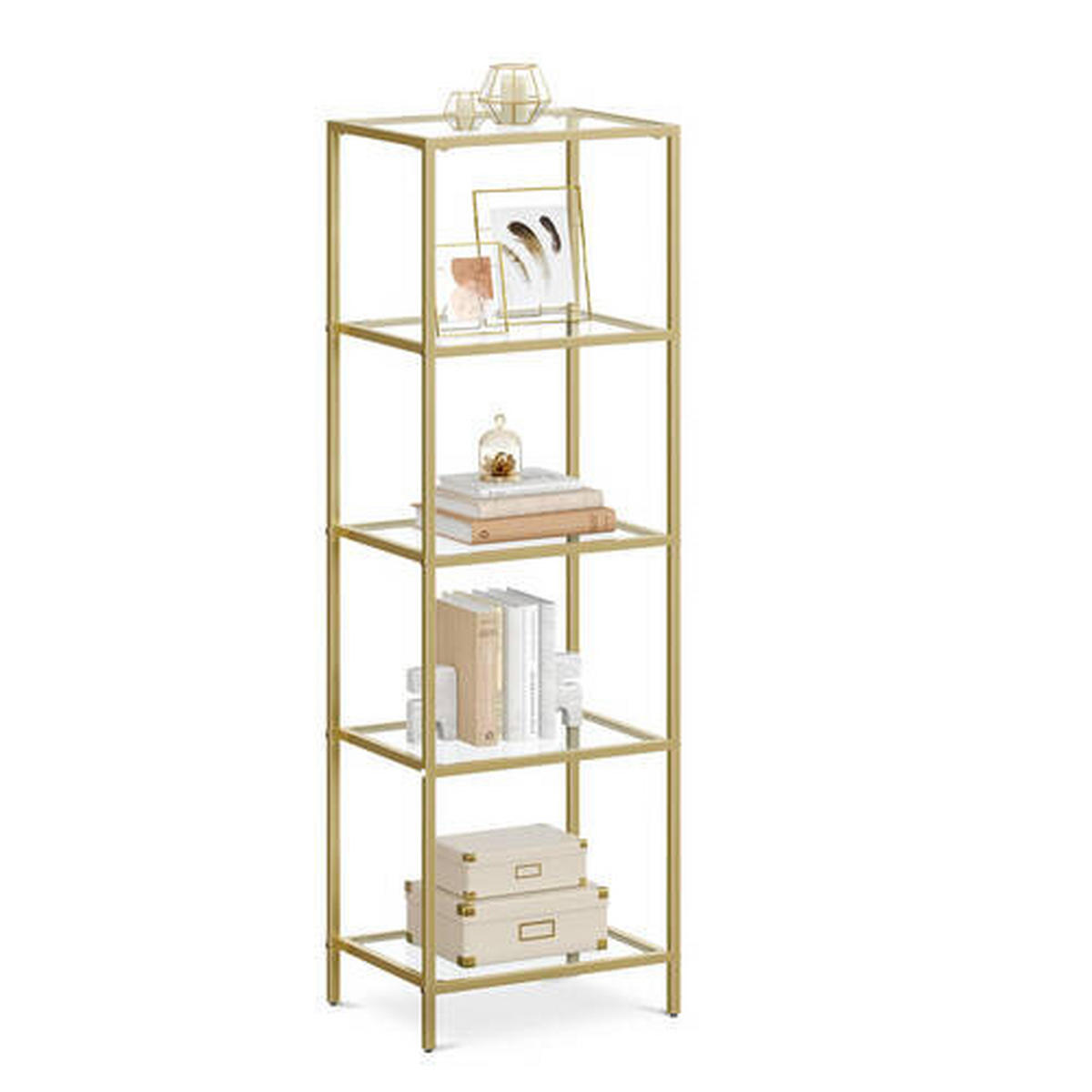 REGAL Goldfarben  - Goldfarben, Trend, Glas/Metall (40/124,5/30cm) - Boxxx