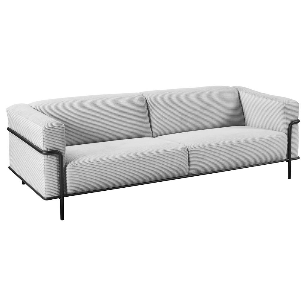 Thumbnail - Johann Jakob 3-Sitzer-Sofa, Grau, Textil, 236x67x96 cm, Goldenes M, Dgm, Typenauswahl, Fußauswahl, Lederauswahl, Stoffau...