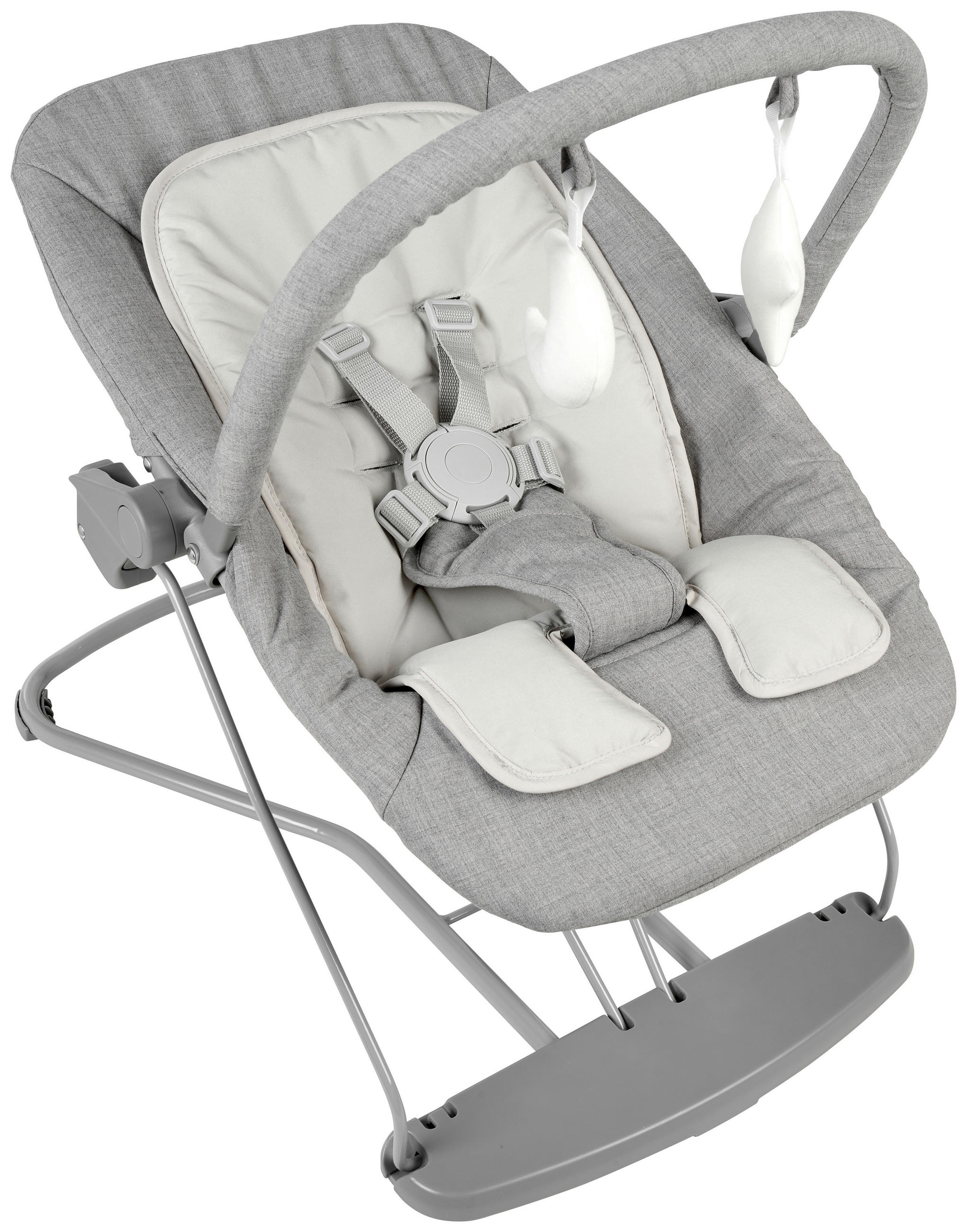 SCHAUKELWIPPE - Grau, Basics, Kunststoff/Textil (66/45/48-58cm) - My Baby Lou