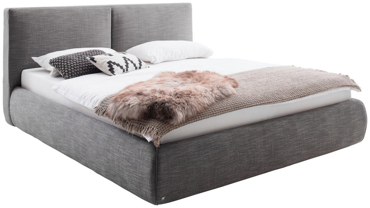 POLSTERBETT 180/200 cm  in Anthrazit  - Anthrazit, Modern, Holz/Textil (180/200cm) - Livetastic