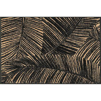 FUßMATTE  50/75 cm  Schwarz  - Schwarz, Design, Kunststoff (50/75cm) - wash+dry