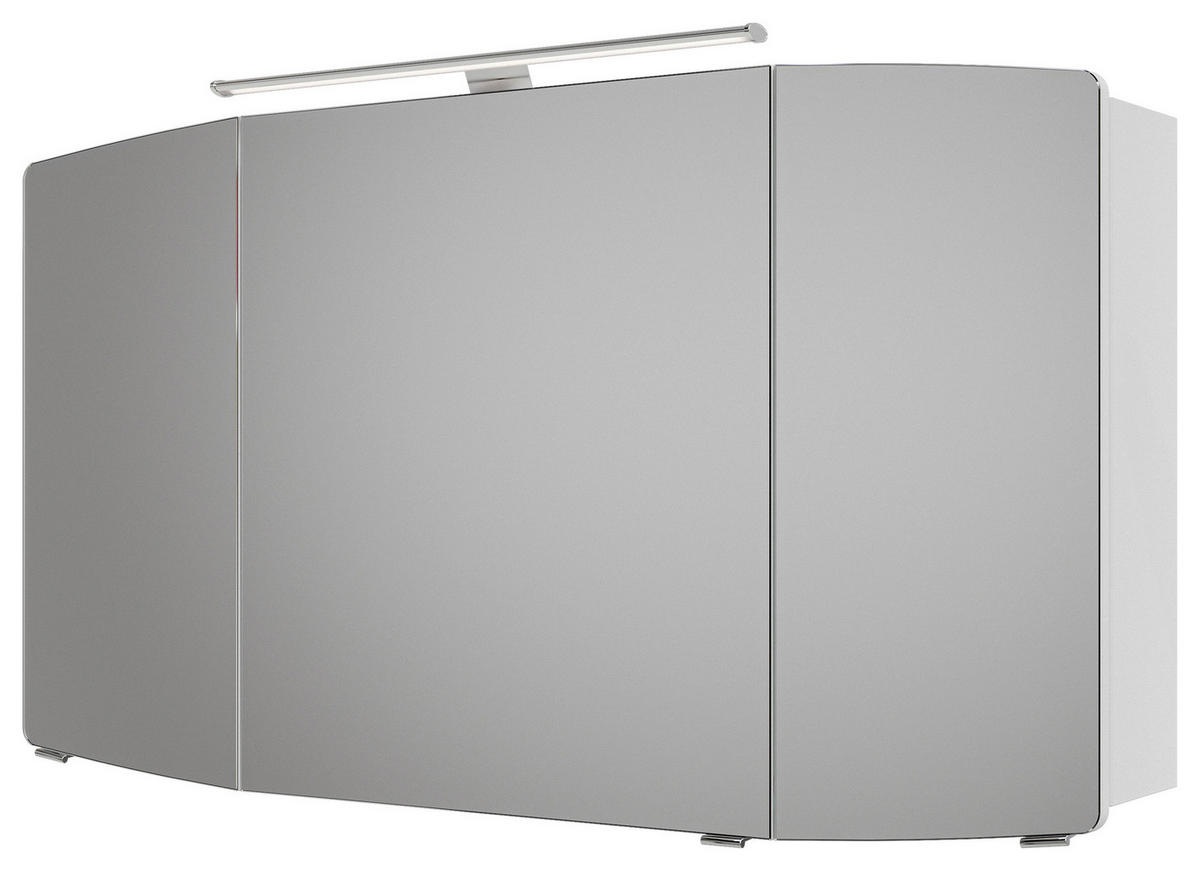 SPIEGELSCHRANK 120/67/17 cm  - Chromfarben/Weiß, KONVENTIONELL, Glas/Holzwerkstoff (120/67/17cm) - Pelipal