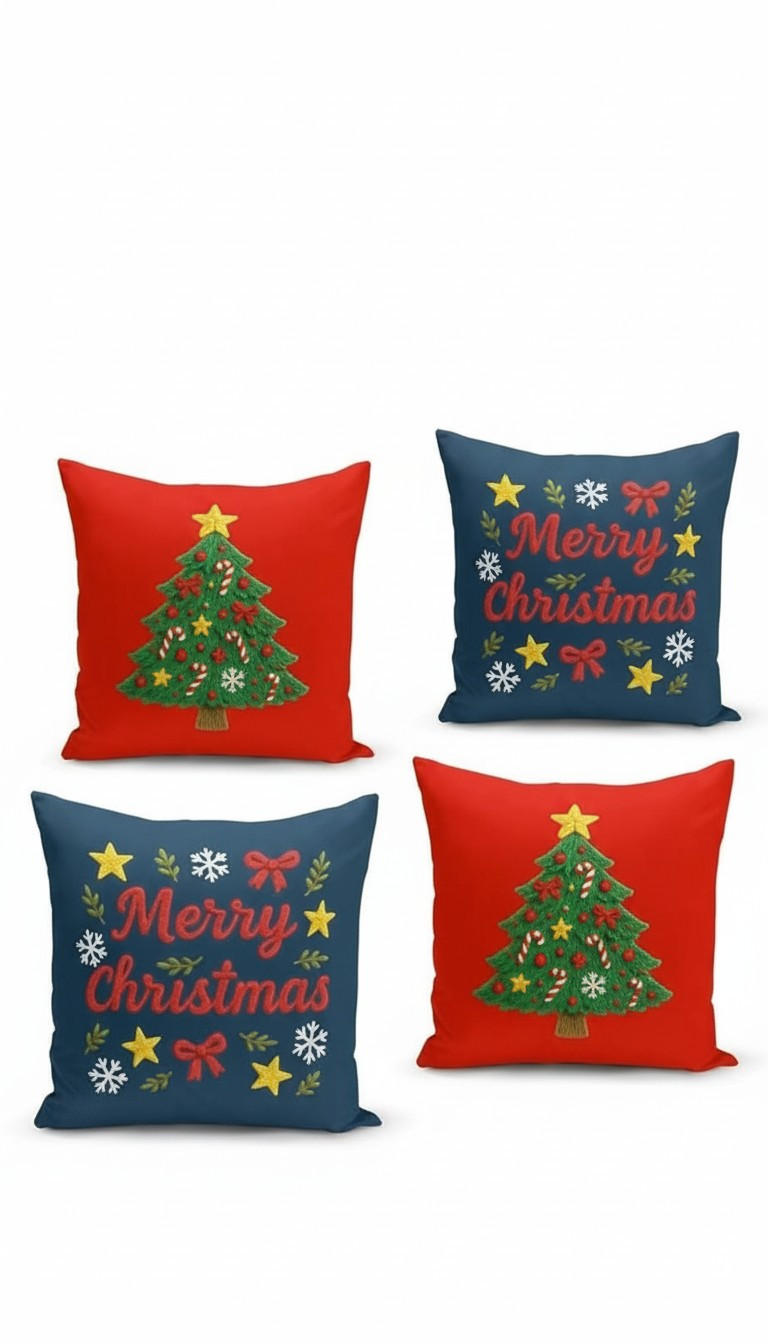 KISSENBEZUG-SET 43/43 cm  - Multicolor, Basics, Textil (43/43cm) - X-Mas