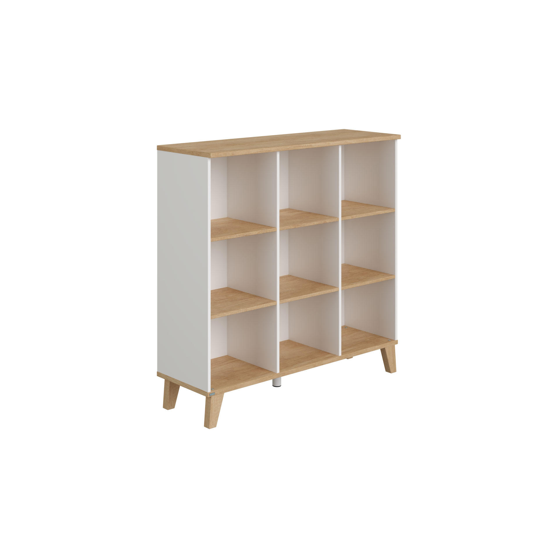 REGAL Eichefarben, Weiß  - Eichefarben/Weiß, KONVENTIONELL, Holzwerkstoff (123,5/120,6/39,9cm) - Paidi