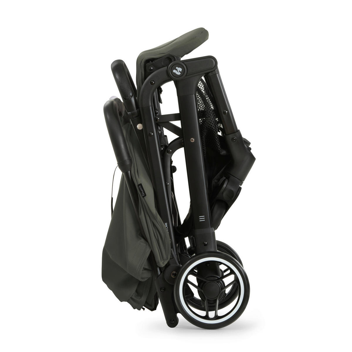 BUGGY Travel N Care  - Schwarz/Olivgrün, Basics, Metall (86/50/104cm) - Hauck