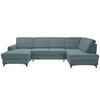 WOHNLANDSCHAFT in Webstoff Hellblau  - Schwarz/Hellblau, Konventionell, Textil/Metall (167/317/185cm) - Stylife