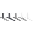 SCHREIBTISCH höhenverstellbar  - Silberfarben/Grau, KONVENTIONELL, Holzwerkstoff/Metall (160/80/64,5-129,5cm) - Venda