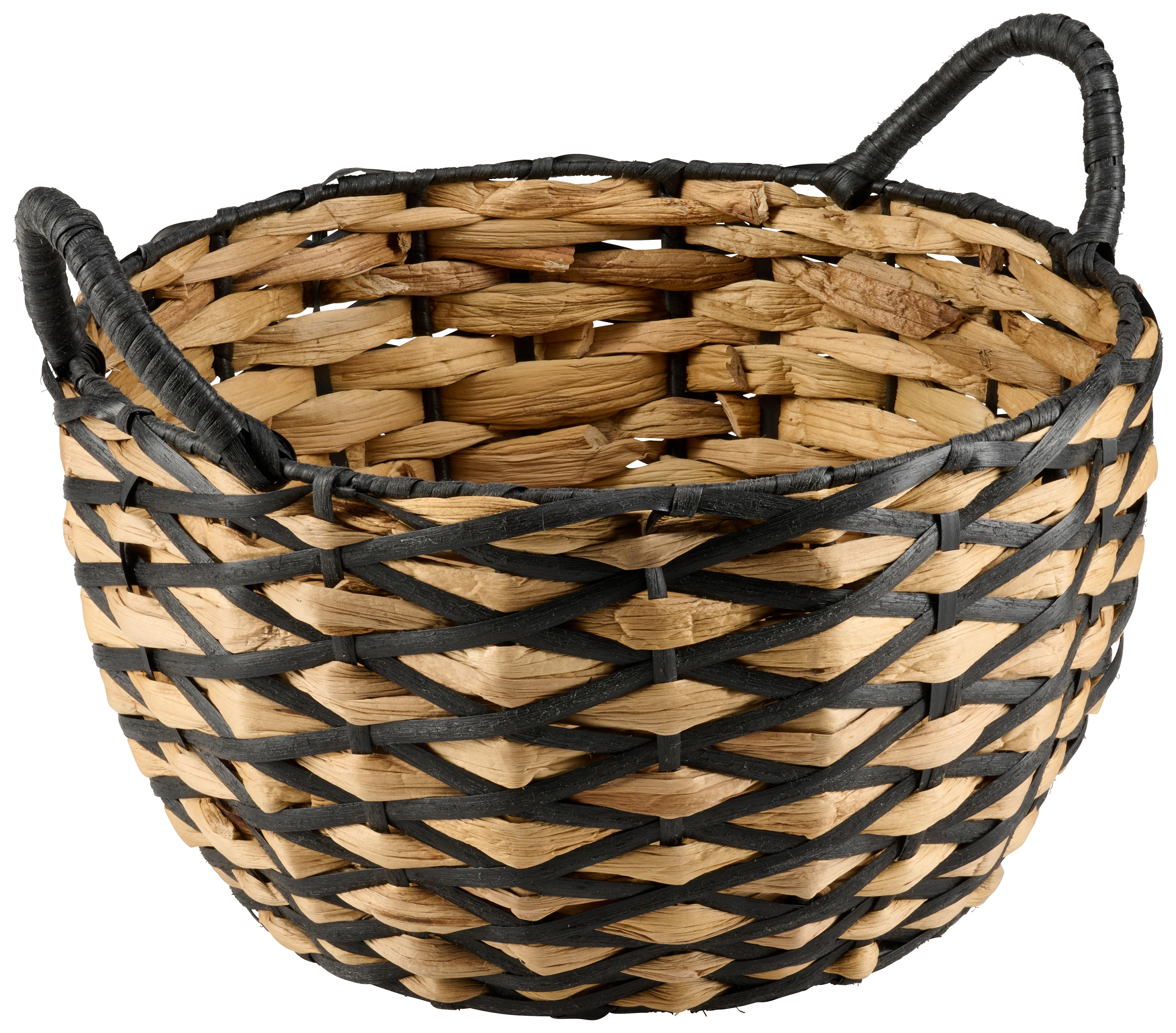 REGALKORB  35/20-27 cm - Schwarz/Naturfarben, Basics, Naturmaterialien/Kunststoff (35/20-27cm) - Landscape