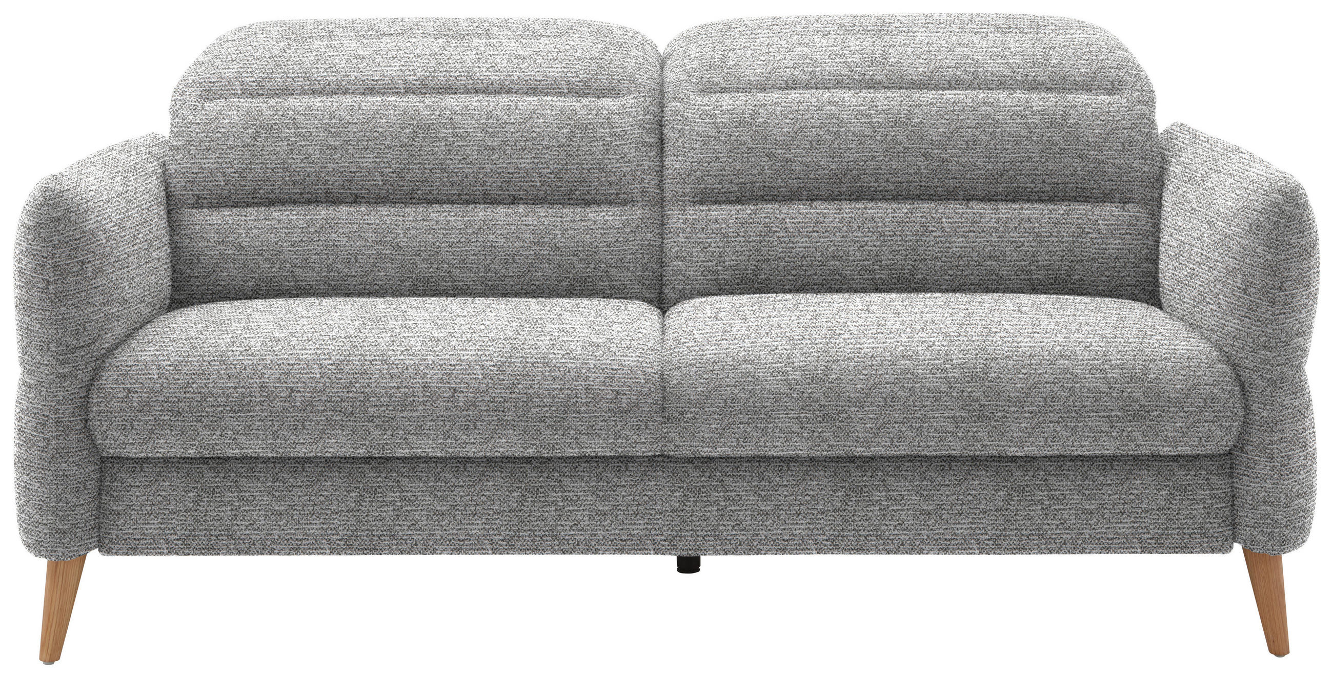 2-SITZER-SOFA in Webstoff Hellgrau  - Eiche Bianco/Hellgrau, Design, Holz/Textil (192-220/85-106/98-112cm) - Dieter Knoll