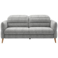 2-SITZER-SOFA in Webstoff Hellgrau  - Eiche Bianco/Hellgrau, Design, Holz/Textil (192-220/85-106/98-112cm) - Dieter Knoll