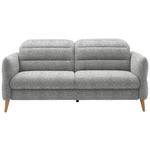 2-SITZER-SOFA  in Webstoff Hellgrau  - Eiche Bianco/Hellgrau, Design, Holz/Textil (192-220/85-106/98-112cm) - Dieter Knoll