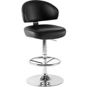 BARSKI STOL, črna - črna, Design, kovina/tekstil (57/109/121/54cm) - Novel